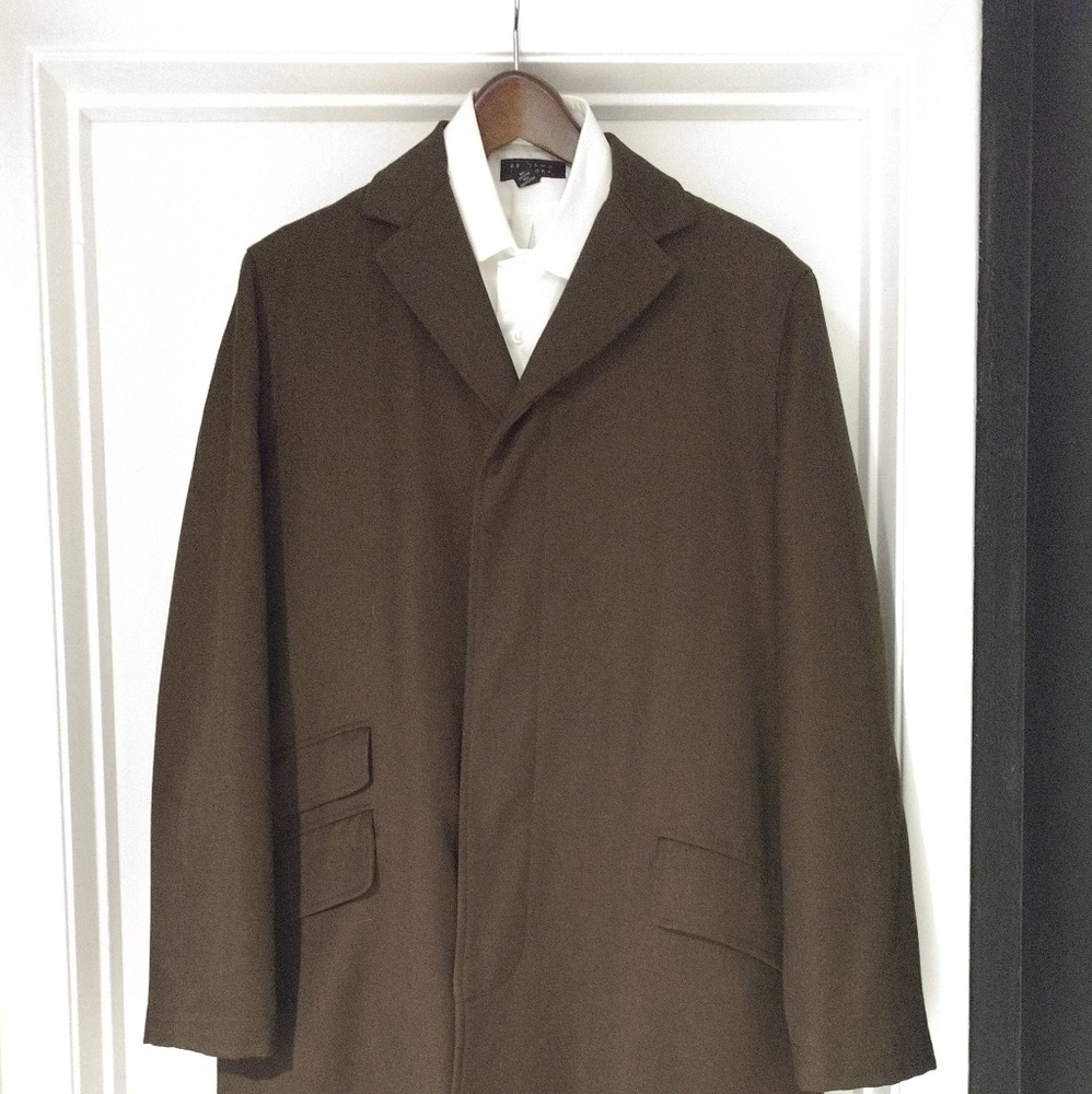 Modern Mid-Length Marzotto Italian Overcoat